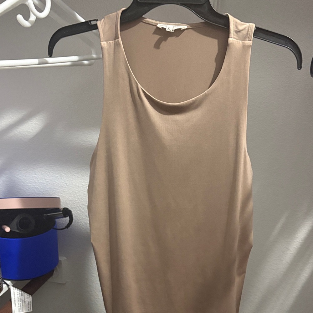 Sleeveless Tan Bodysuit